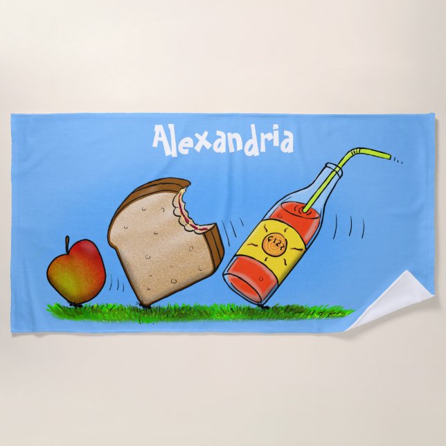 Serviette De Plage Drôle de dessin animé de fourmis (Devant)