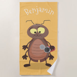 Serviette De Plage Drôle drôle de personnage de dessin animé de cafar
