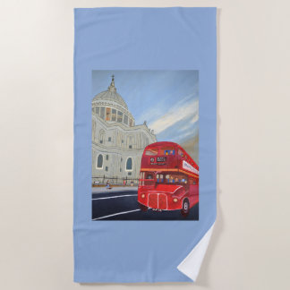 Serviette de plage du bus de Londres