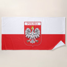 Serviette de plage du drapeau de la Pologne