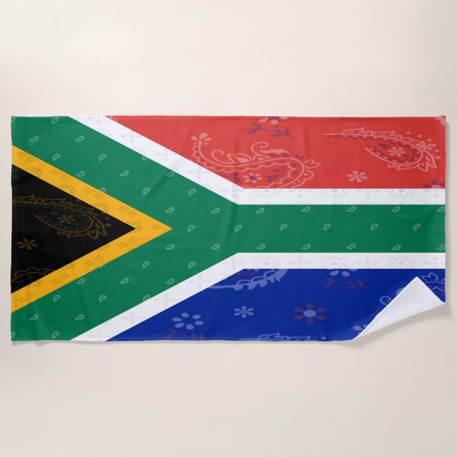 Serviette de plage du drapeau sud-africain (Devant)