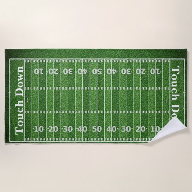 Serviette de plage du terrain de football (Devant)