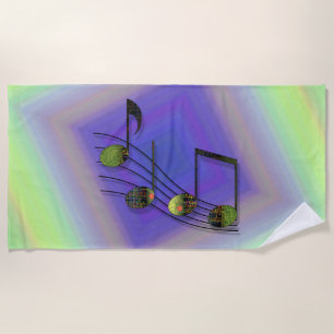 Serviette De Plage Dubstep Notes Beach Towel