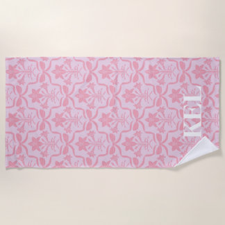 Serviette De Plage Easter Lily Monogram