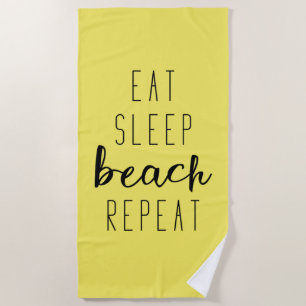 Serviette De Plage Eat Sleep Beach Repeat