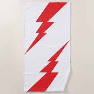 Serviette De Plage Éclair rouge