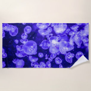Serviette De Plage Écran de méduse marine éclatant
