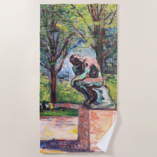 Serviette De Plage Edvard Munch - Le penseur de Rodin