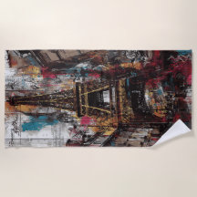 Eiffel Tower Street Art Paris Urban Graffiti 