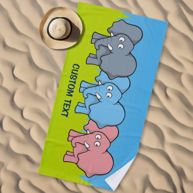 Serviette De Plage Éléphants bébé (Créateur téléchargé)