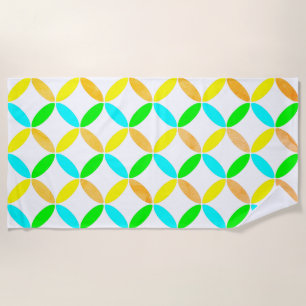 Serviette De Plage Ellipse Motif Art Abstrait
