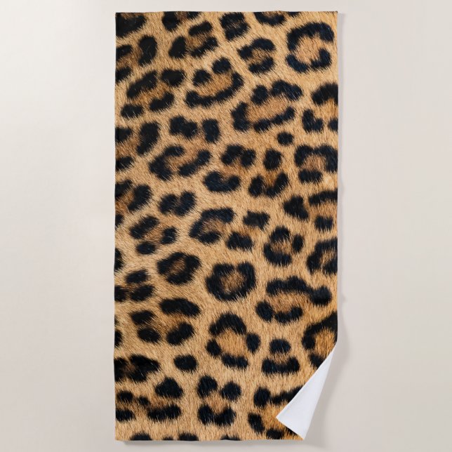 Serviette De Plage Empreinte de léopard (Devant)