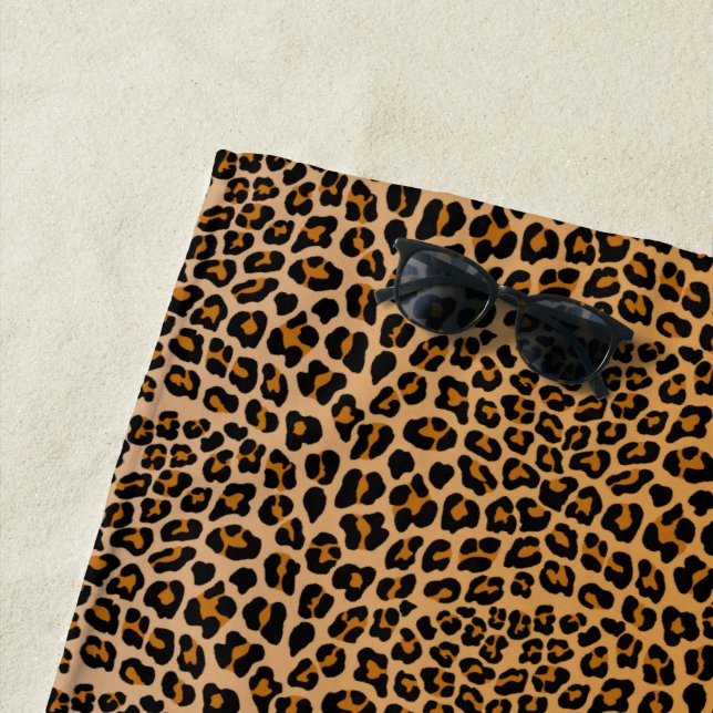 Serviette De Plage Empreinte de léopard (En situation)