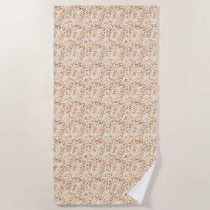 Serviette De Plage Empreinte de léopard Glitzy Gold Pink Blush