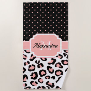 Serviette De Plage Empreinte de léopard mignon