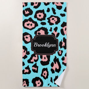 Serviette De Plage Empreinte de léopard mignon