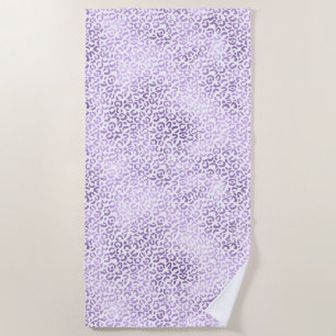 Serviette De Plage Empreinte de léopard pourpre