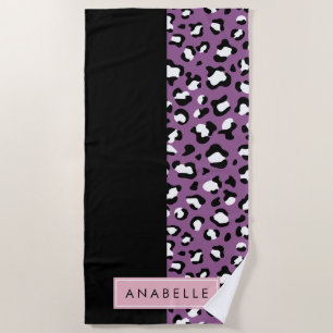 Serviette De Plage Empreinte de léopard, Spots, Leopard Violet, Votre