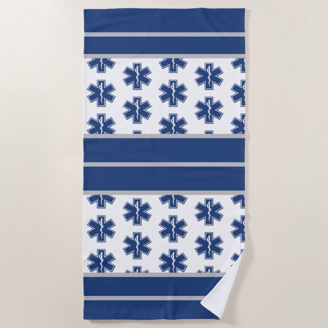 Serviette De Plage EMS paramédicaux et EMT   (Devant)