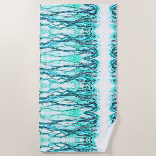 Serviette de plage "enchevêtrée dans la ligne" (Devant)