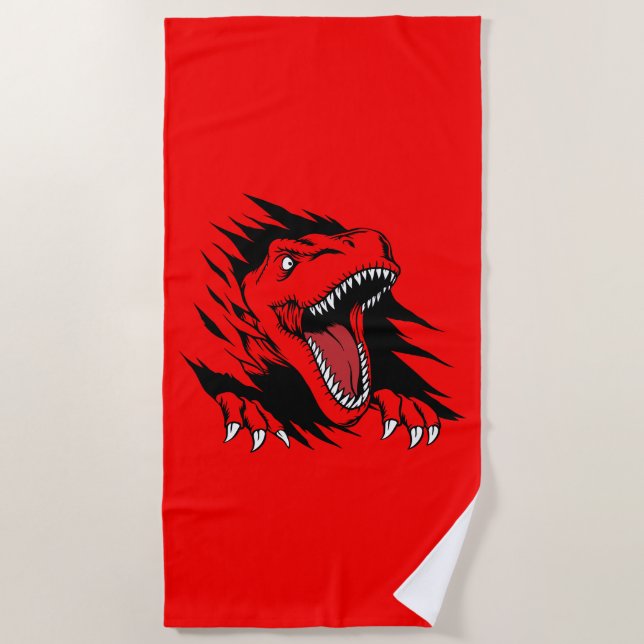 Serviette De Plage Enfants dinosaures (Devant)