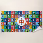 Enfants Monstre Face Motif Monogrammes colorés Gar