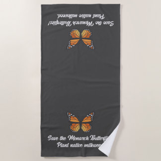 Serviette De Plage Enregistrer le papillon Monarque