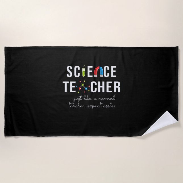 Serviette De Plage Enseignant de la science de don (Devant)