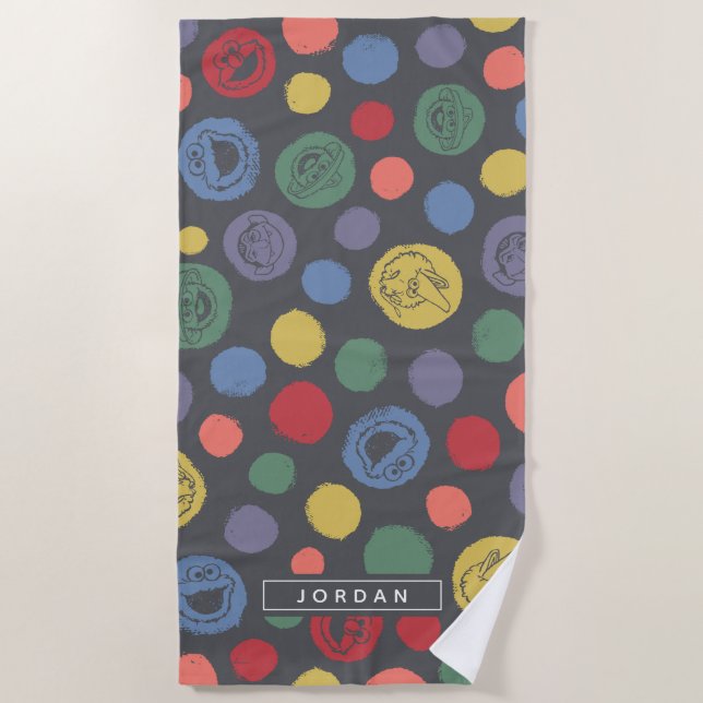 Serviette De Plage Ensemble Polka Motif (Devant)