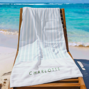 Serviette De Plage Enterrement de vie de jeune fille rayures bleues