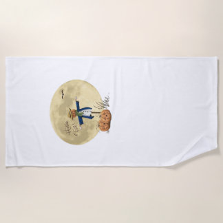 Serviette De Plage Épouvantail et lune T-Shirt Oversize.png