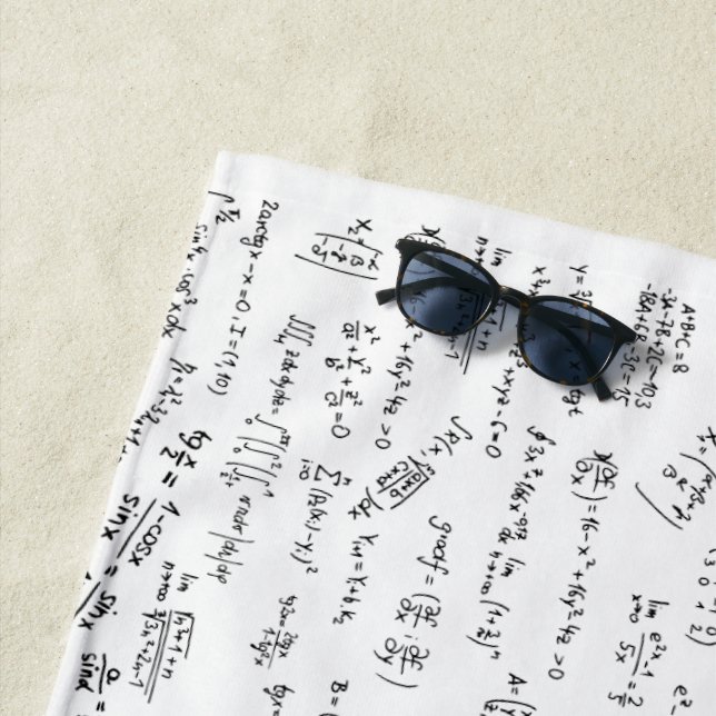 Serviette De Plage Équations Et Formules Mathématiques (En situation)