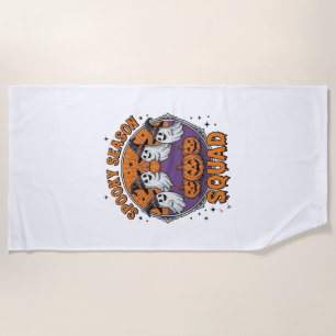 Serviette De Plage Équipe de la saison effrayante T-shirt Halloween f
