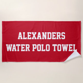 Serviette De Plage Équipe de natation du Polo Water de Monogramme Bea