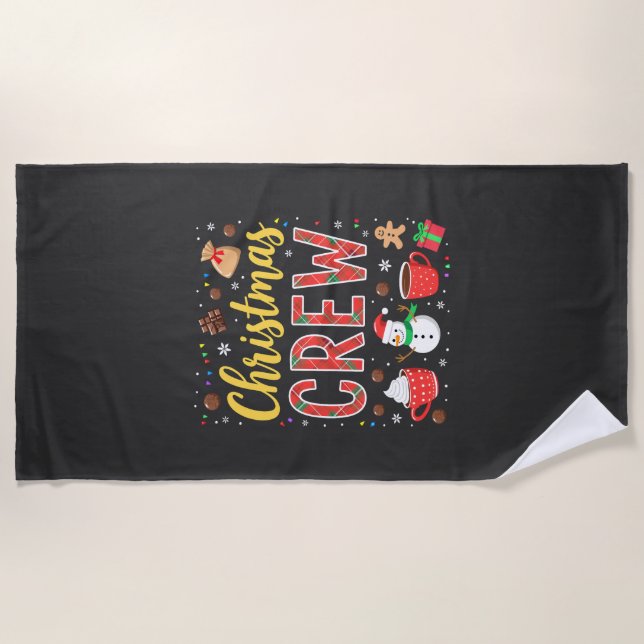 Serviette De Plage Équipe de Noël (2) (Devant)