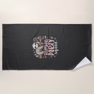 Serviette De Plage Équipe de soirée pyjama paresseux enfants filles T