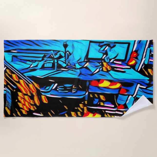 Serviette De Plage Espace de travail (Devant)