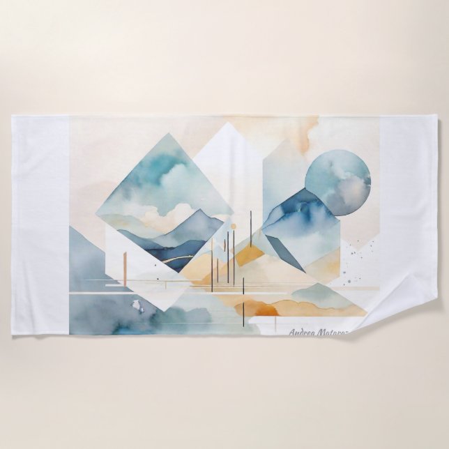 Serviette De Plage Esprit Abstrait (Devant)
