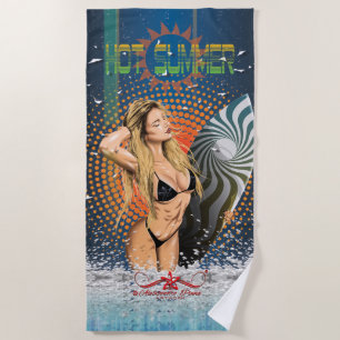 Serviette De Plage Été chaud