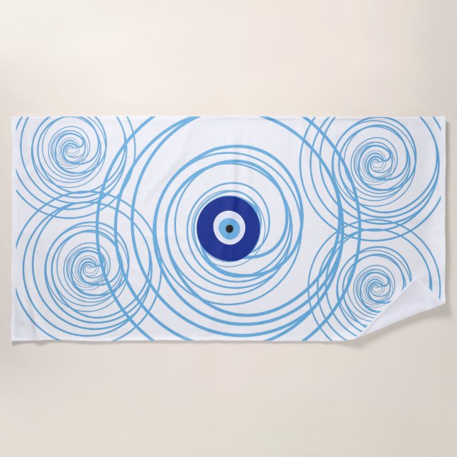 Serviette De Plage Été de la spirale de protection des yeux mal (Devant)