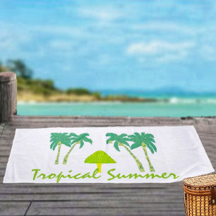 Serviette De Plage Été Tropical