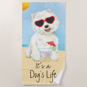 Serviette De Plage Été Westie