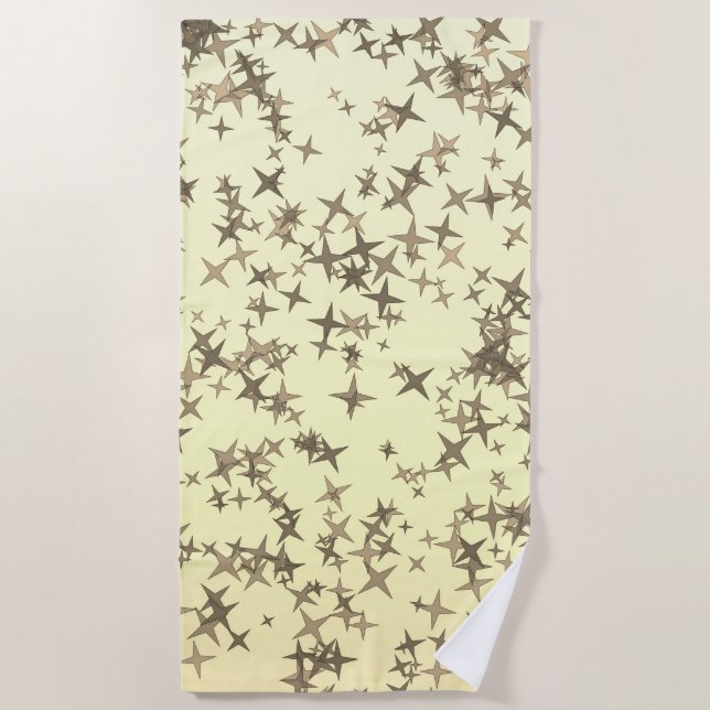 Serviette De Plage Étoiles Dorées (Devant)