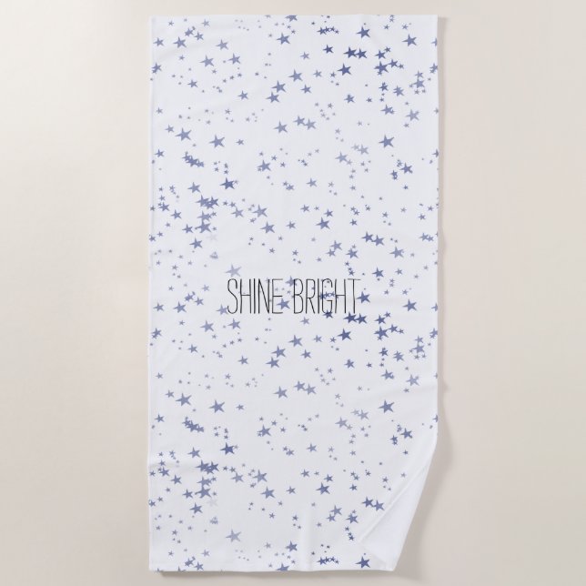 Serviette De Plage Étoiles violettes (Devant)