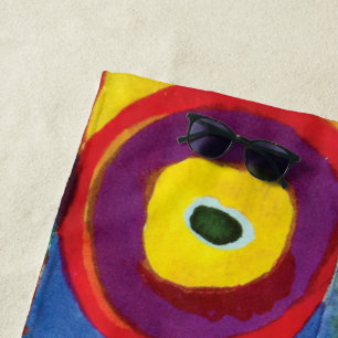 Serviette De Plage Étude de couleur par Wassily Kandinsky