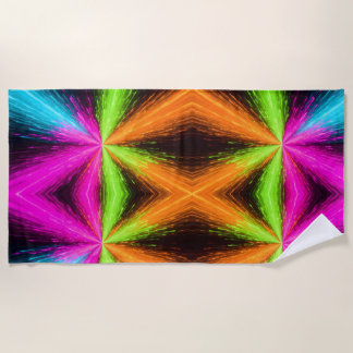 Serviette De Plage Explosion radiale néon