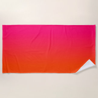 Serviette De Plage Fade couleur couleur de l'ombre rose néon orange e