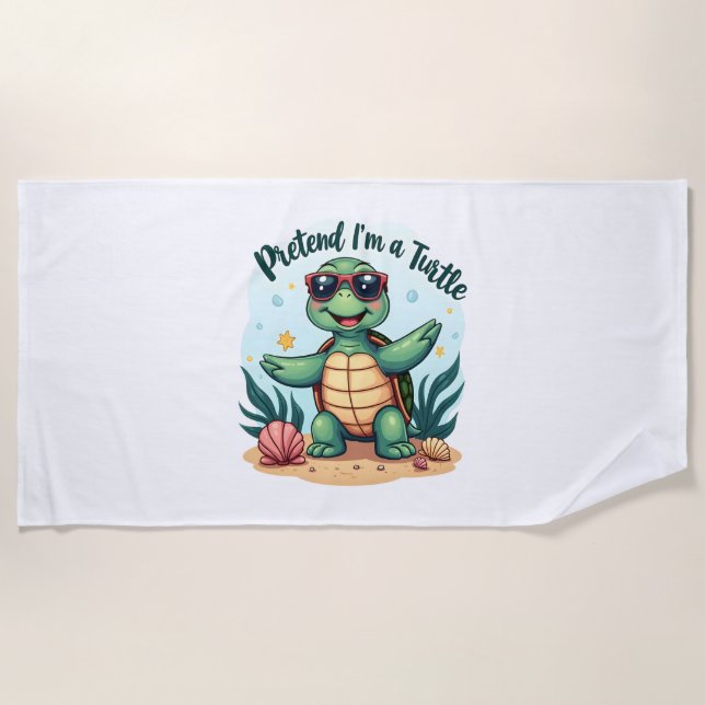 Serviette De Plage Faire semblant d'être une fête d'Halloween de tort (Devant)