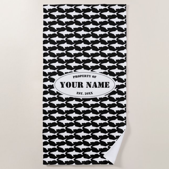 Serviette de plage faite sur commande avec le (Devant)