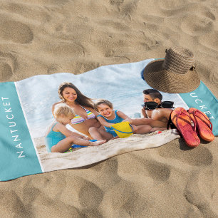 Serviette De Plage Famille Moderne Photo Destination de Vacances Pers